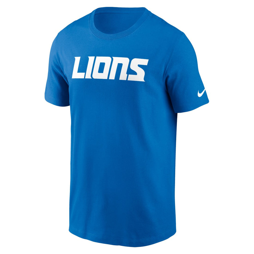 Detroit Lions Primetime Wordmark Essential T-Shirt Blue - Nike