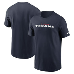 Houston Texans Wordmark Essential T-Shirt Navy - Nike