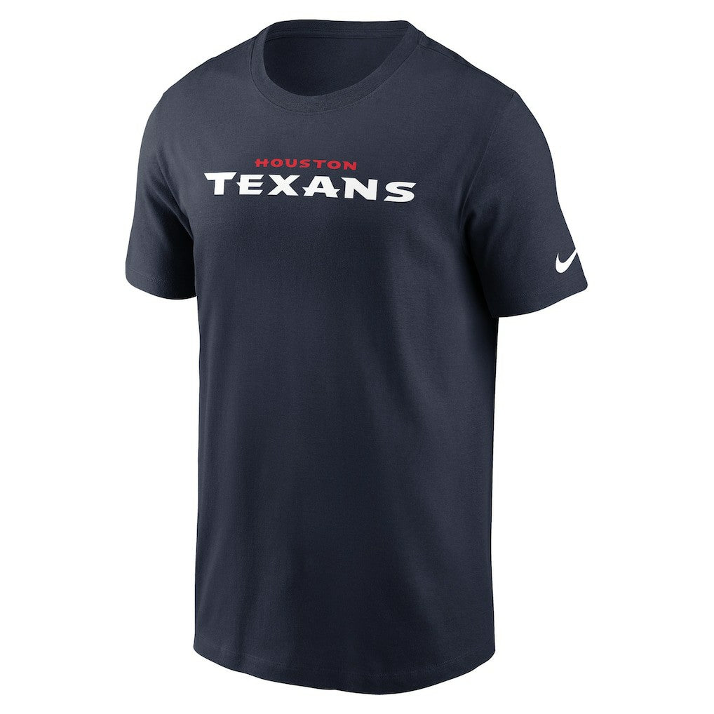 Houston Texans Wordmark Essential T-Shirt Navy - Nike
