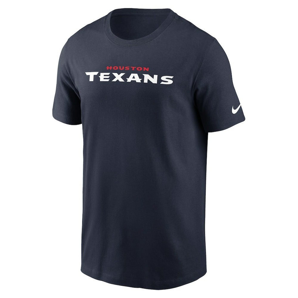 Houston Texans Wordmark Essential T-Shirt Navy - Nike