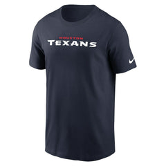 Houston Texans Wordmark Essential T-Shirt Navy - Nike