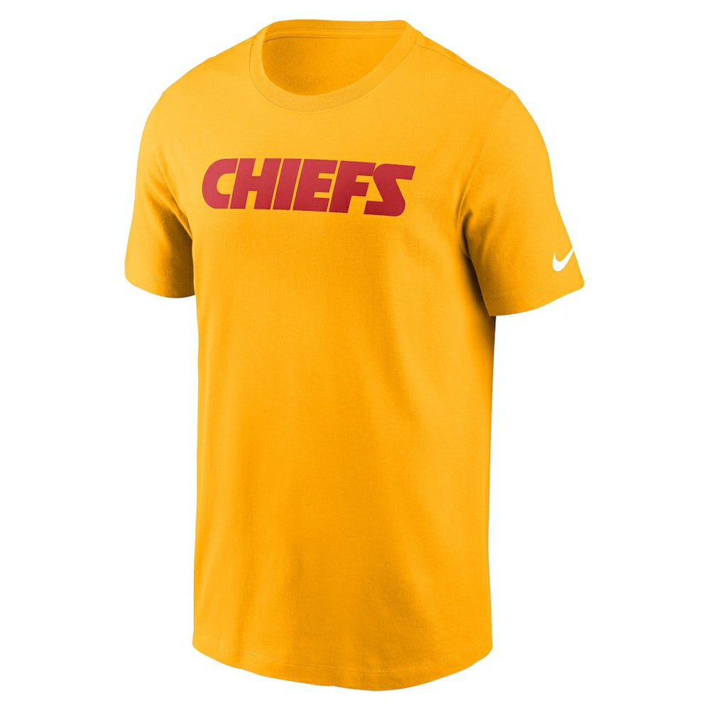 Kansas City Chiefs Primetime Wordmark Essential T-Shirt Gold - Nike