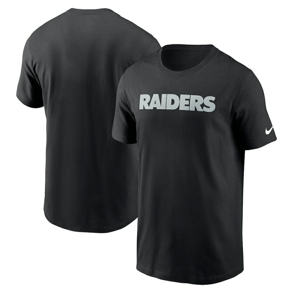 Las Vegas Raiders Primetime Wordmark Essential T-Shirt Black - Nike