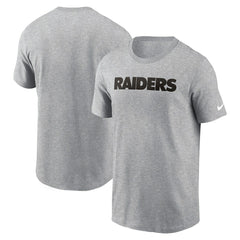 Las Vegas Raiders Primetime Wordmark Essential T-Shirt Heather Gray - Nike