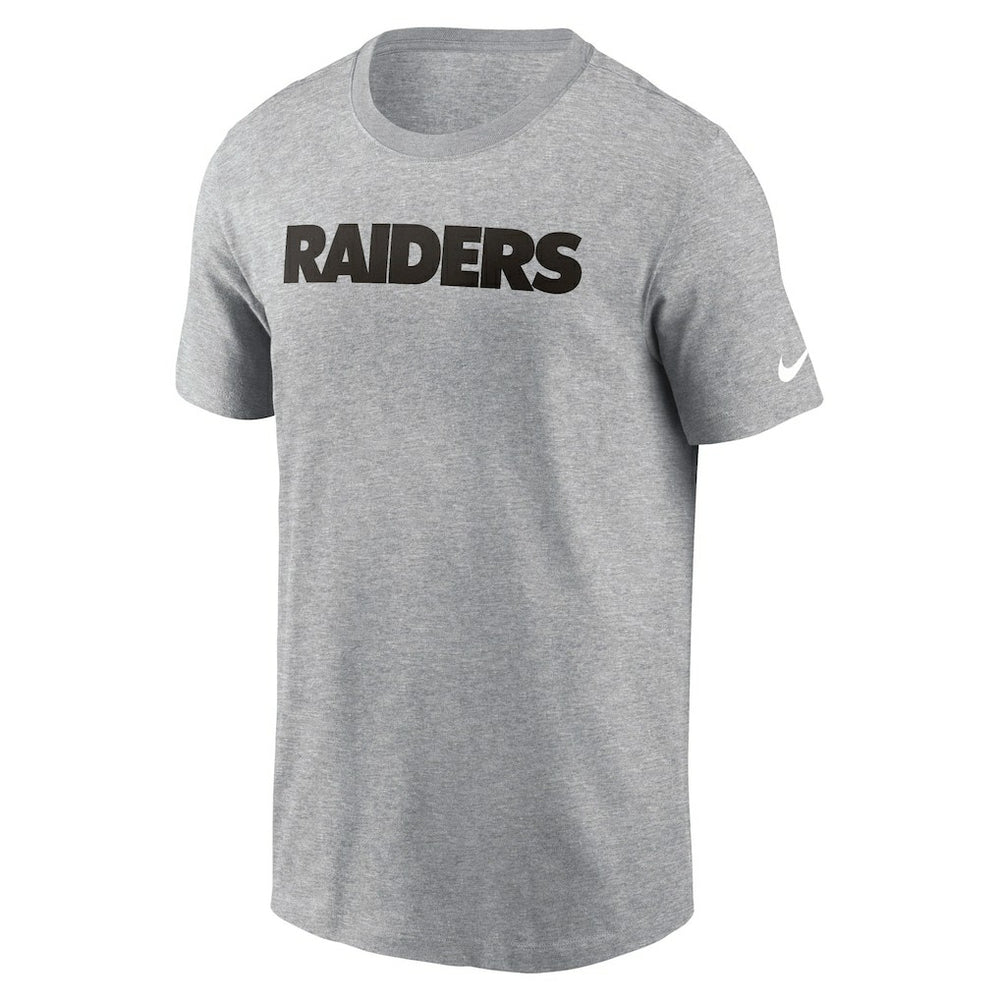 Las Vegas Raiders Primetime Wordmark Essential T-Shirt Heather Gray - Nike