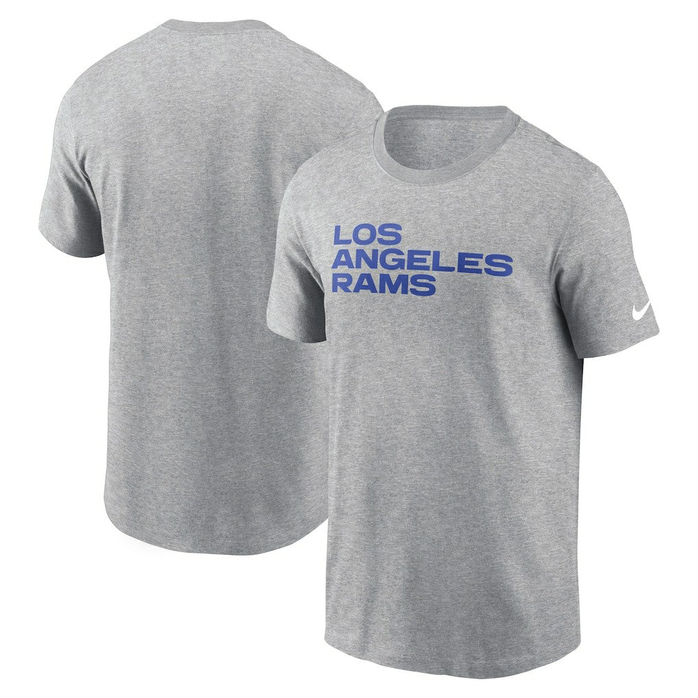 Los Angeles Rams Primetime Wordmark Essential T-Shirt Heather Gray - Nike