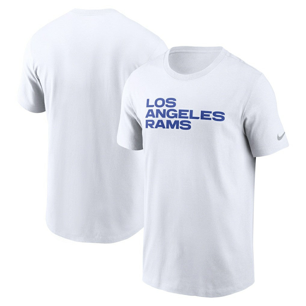 Los Angeles Rams Primetime Wordmark Essential T-Shirt White - Nike