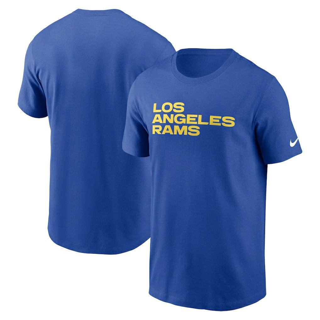 Los Angeles Rams Primetime Wordmark Essential T-Shirt Royal - Nike