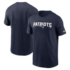 New England Patriots Primetime Wordmark Essential T-Shirt Navy - Nike