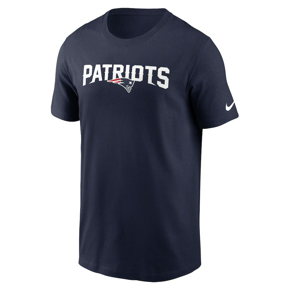 New England Patriots Primetime Wordmark Essential T-Shirt Navy - Nike