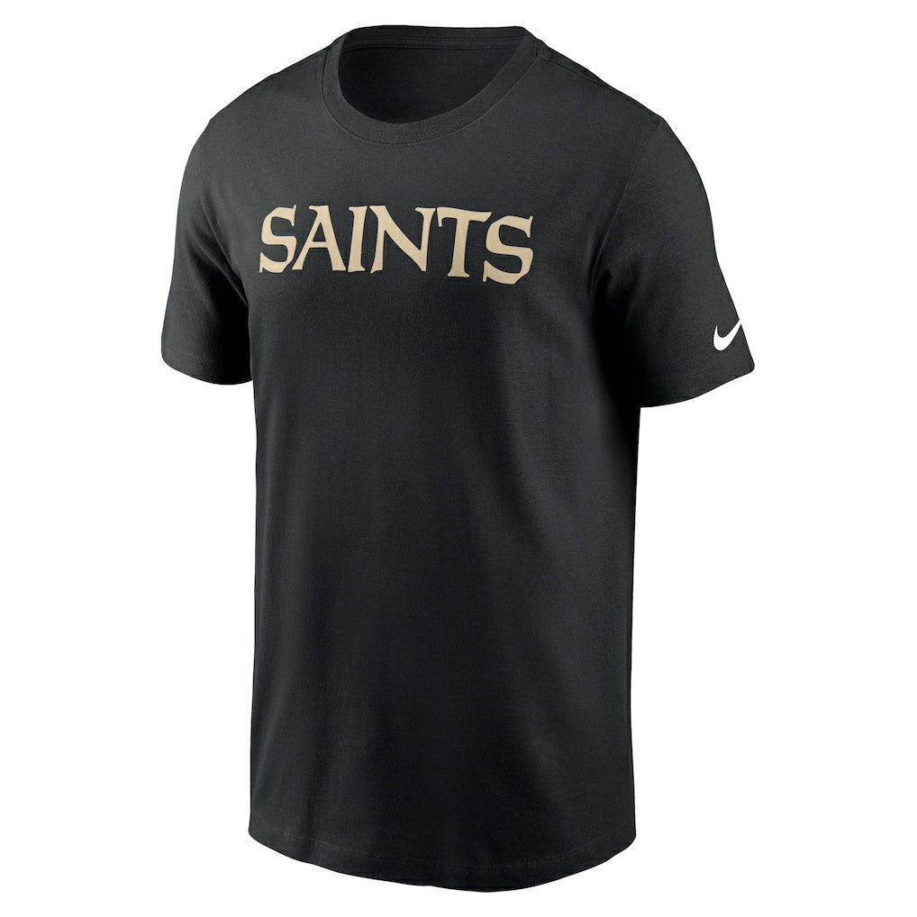 New Orleans Saints Primetime Wordmark Essential T-Shirt Black - Nike