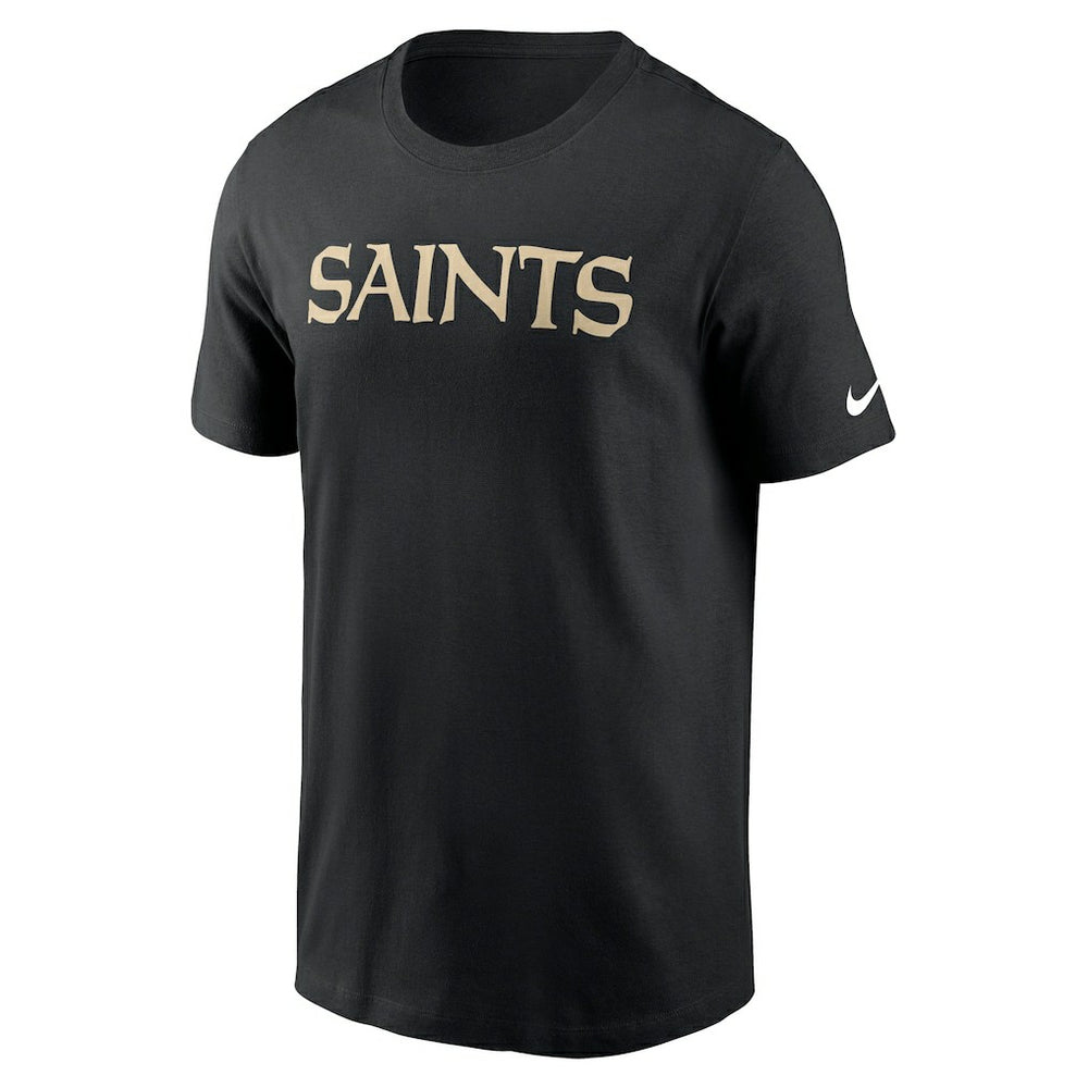 New Orleans Saints Primetime Wordmark Essential T-Shirt Black - Nike