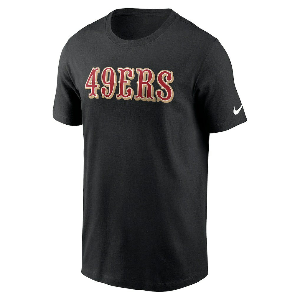 San Francisco 49ers Primetime Wordmark Essential T-Shirt Black - Nike
