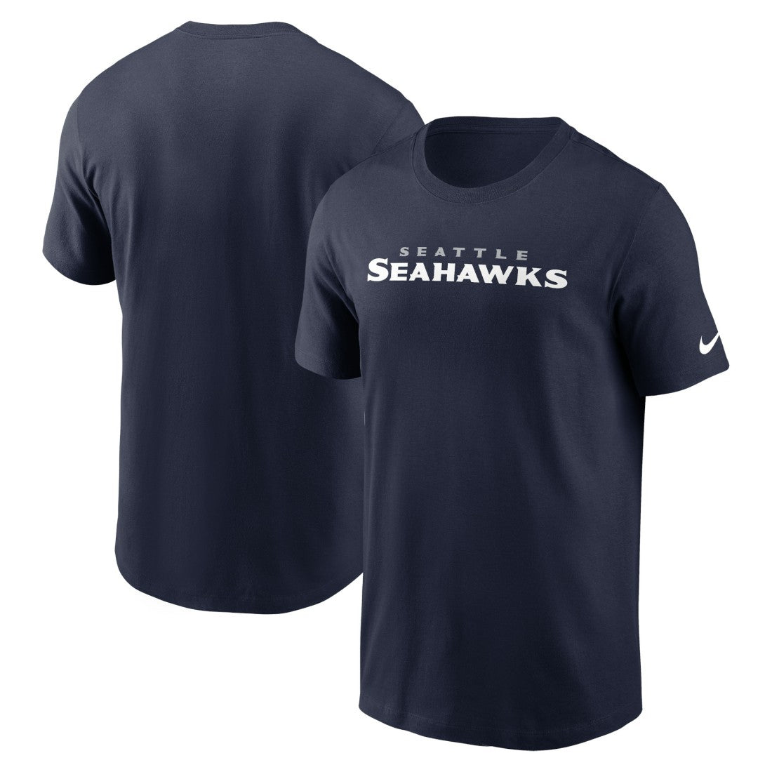 Seattle Seahawks Primetime Wordmark Essential T-Shirt College Navy - Nike
