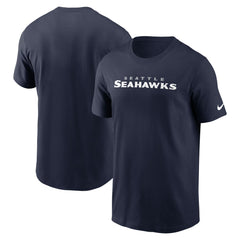 Seattle Seahawks Primetime Wordmark Essential T-Shirt College Navy - Nike