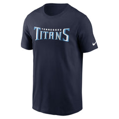 Tennessee Titans Primetime Wordmark Essential T-Shirt Navy - Nike