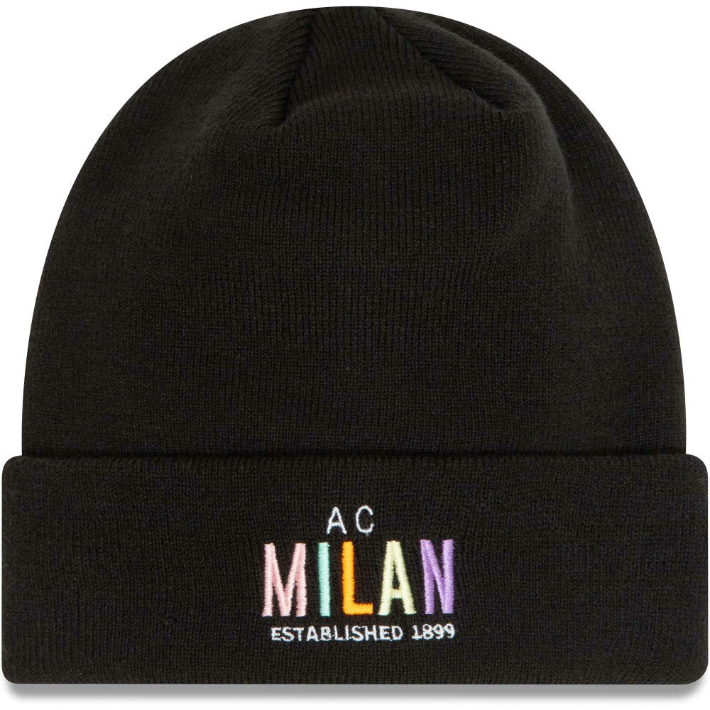 New Era AC Milan New Era Wordmark Cuffed Knit Hat - Black