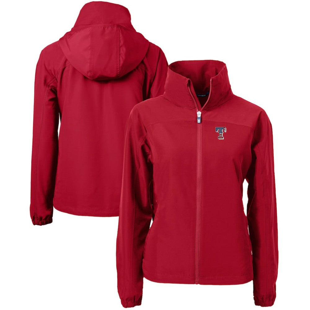Texas Rangers Cutter & Buck Women's Charter Eco Recycled Full-Zip Jacket On Sale