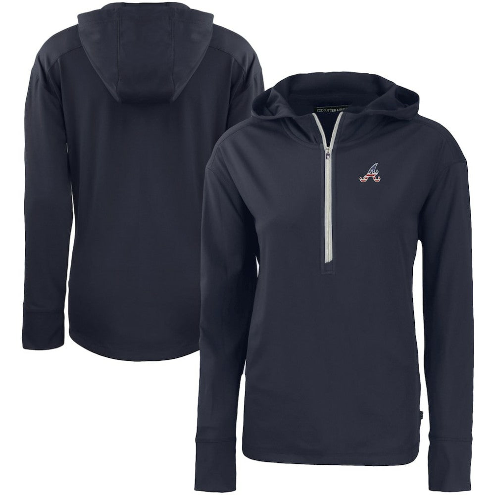 Atlanta Braves Cutter & Buck Women's Daybreak Eco Recycled Half-Zip Hoodie Near Me
