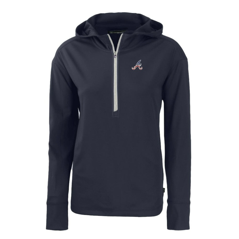 Atlanta Braves Cutter & Buck Women's Daybreak Eco Recycled Half-Zip Hoodie Near Me