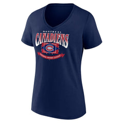 Montreal Canadiens - Women's Slapshot V-Neck T-Shirt Navy