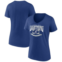 Tampa Bay Lightning - Women's Slapshot V-Neck T-Shirt Blue