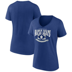 Toronto Maple Leafs - Women's Slapshot V-Neck T-Shirt Blue