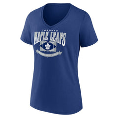 Toronto Maple Leafs - Women's Slapshot V-Neck T-Shirt Blue