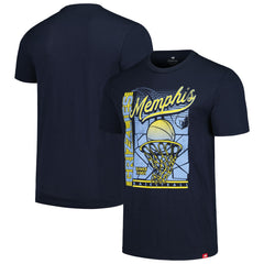 NBA - Memphis Grizzlies Sportiqe Unisex Swish Super-Soft Comfy Tri-Blend T-Shirt - Navy