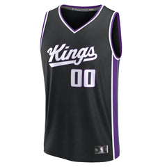 Fanatics - Sacramento Kings Youth Fast Break Custom Replica Jersey - Black - Icon Edition