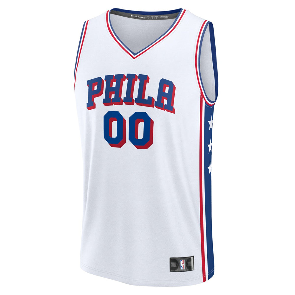 Fanatics - Philadelphia 76ers Youth Fast Break Custom Replica Jersey - White - Association Edition