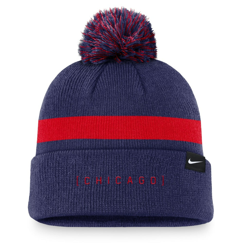 Chicago Cubs Nike Hometown Peak Cuffed Knit Hat with Pom for sale