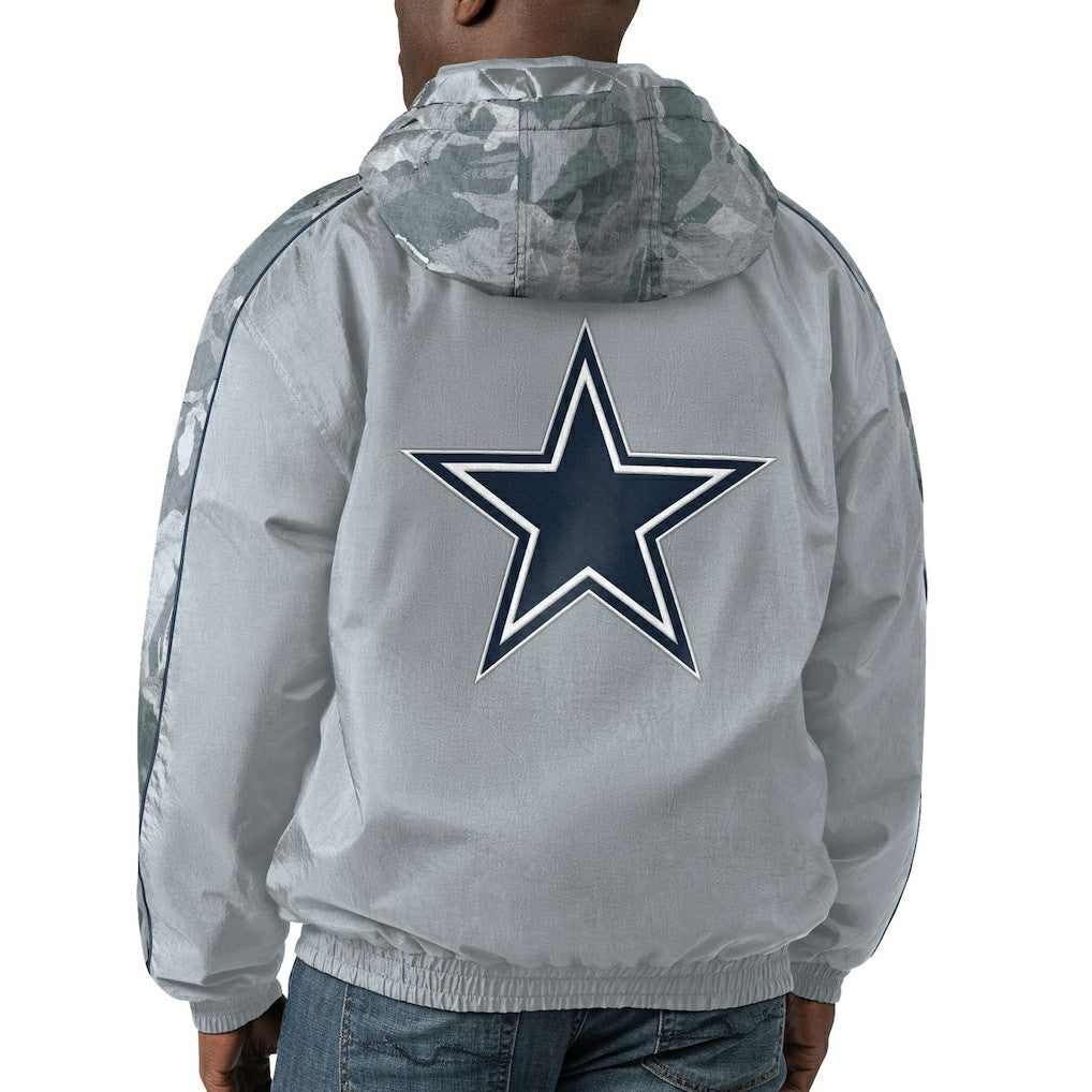 Dallas Cowboys Starter Throwback Thursday Night Lights Hoodie Full-Zip Jacket Silver - NFL