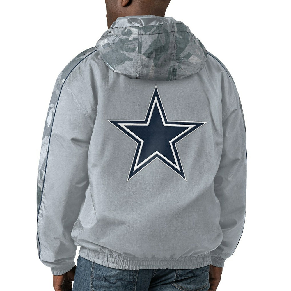 Dallas Cowboys Starter Throwback Thursday Night Lights Hoodie Full-Zip Jacket Silver - NFL