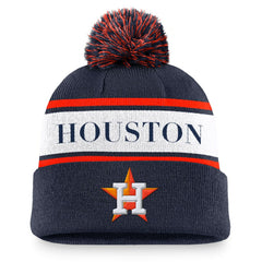 Houston Astros Nike Team Stripe Peak Cuffed Knit Hat with Pom Sale