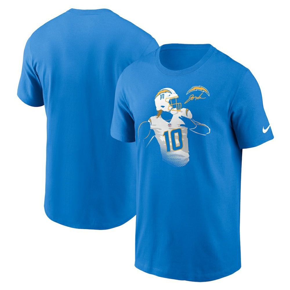 Justin Herbert Los Angeles Chargers Player Graphic T-Shirt Powder Blue - Nike