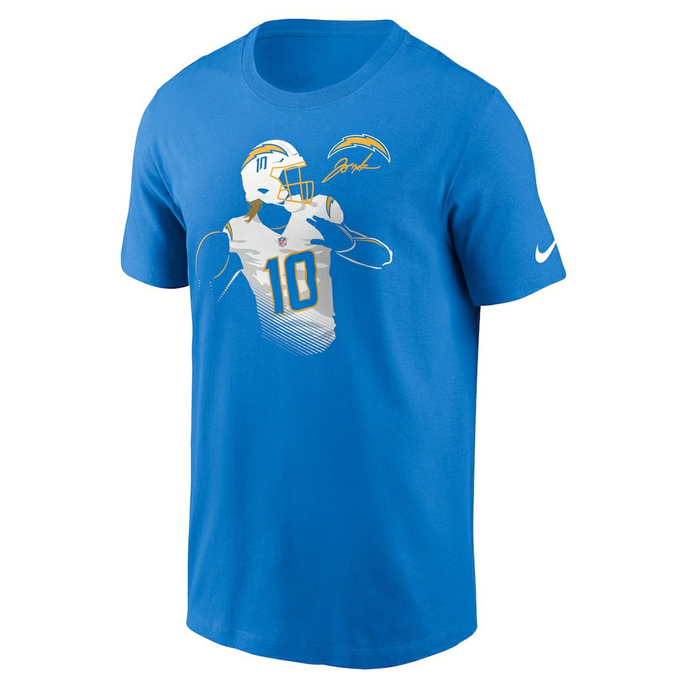 Justin Herbert Los Angeles Chargers Player Graphic T-Shirt Powder Blue - Nike