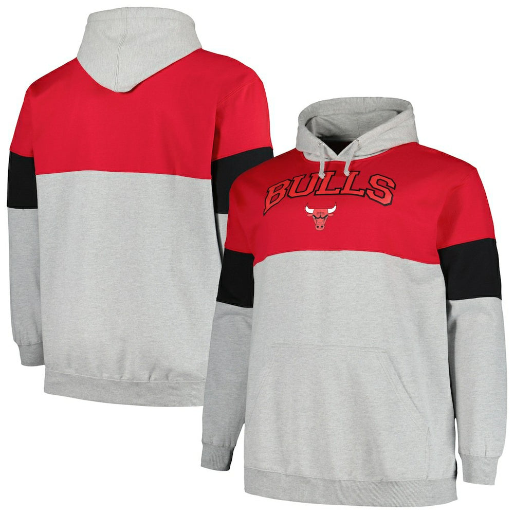 Fanatics - Chicago Bulls Big & Tall Pullover Hoodie - Red/Black