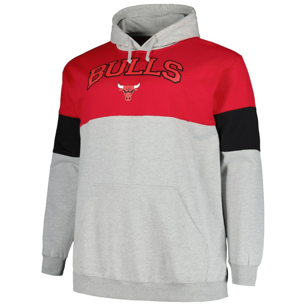 Fanatics - Chicago Bulls Big & Tall Pullover Hoodie - Red/Black