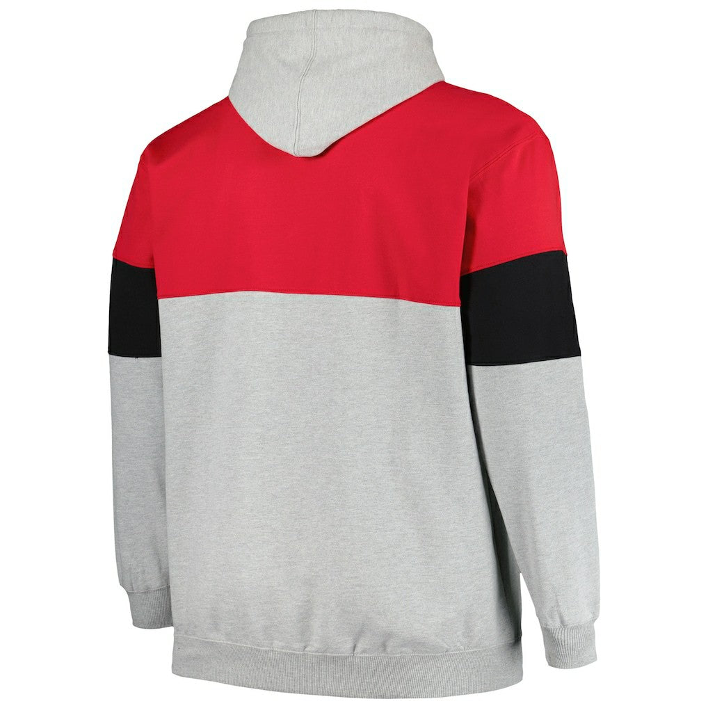 Fanatics - Chicago Bulls Big & Tall Pullover Hoodie - Red/Black