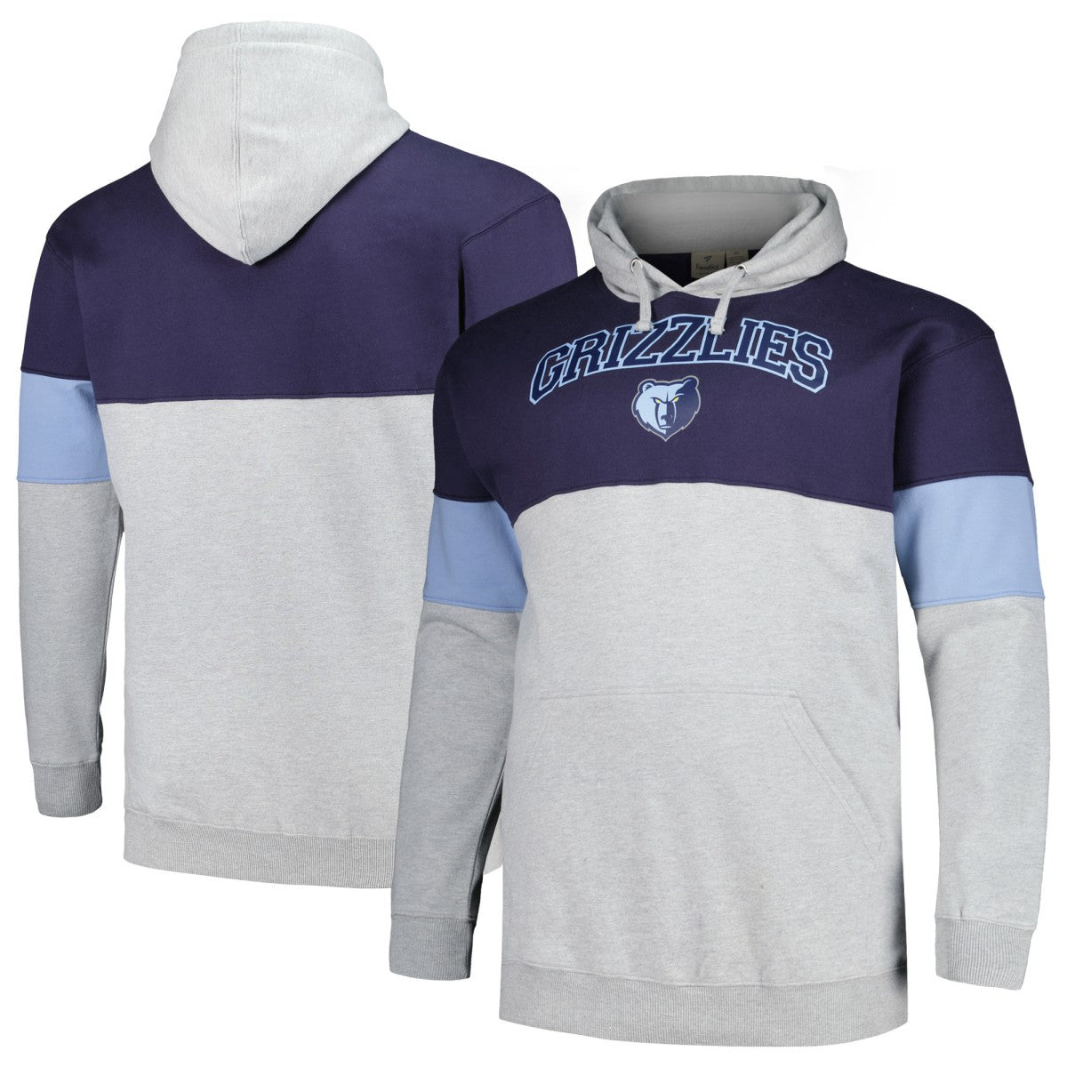 Fanatics - Memphis Grizzlies Big & Tall Pullover Hoodie - Navy/Light Blue