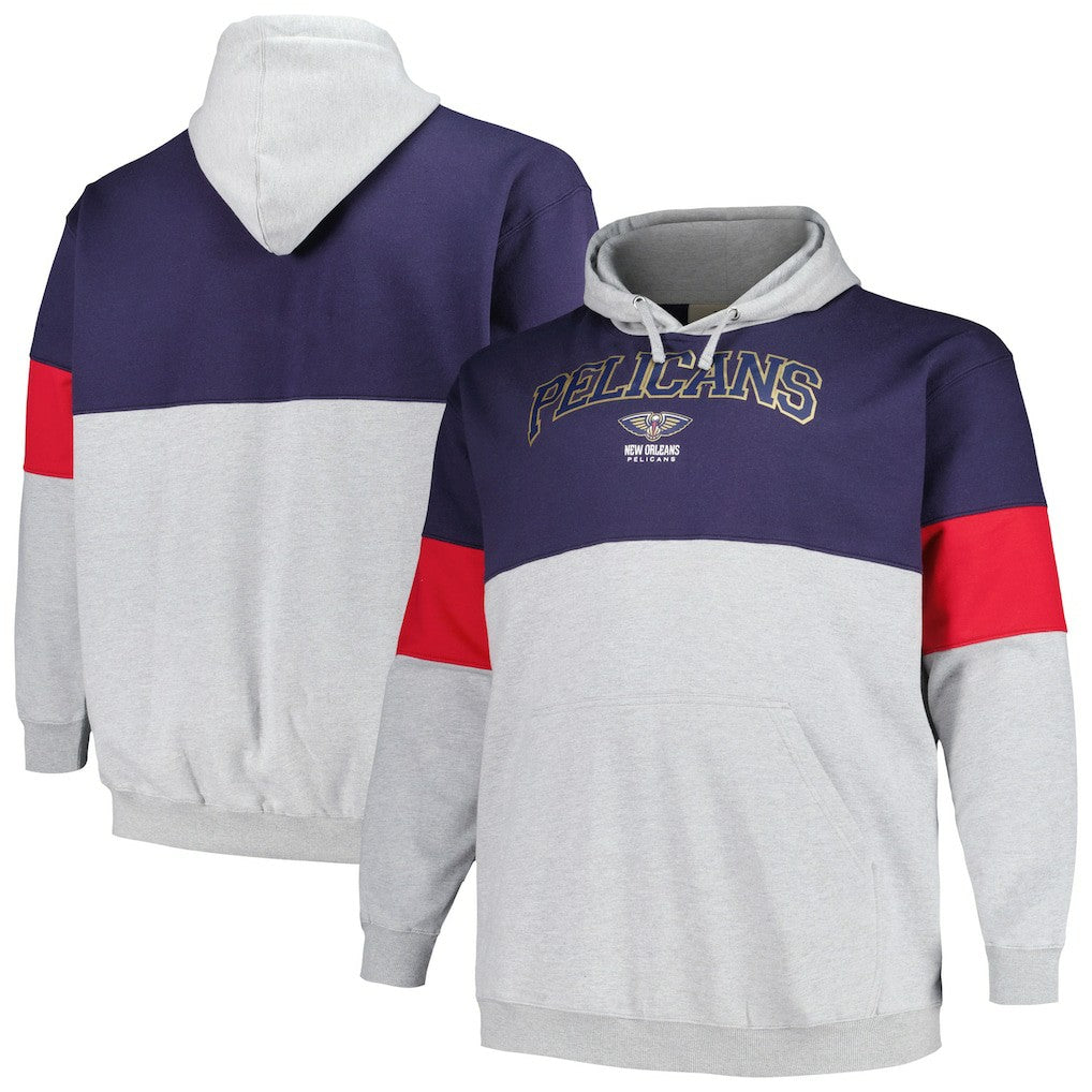 Fanatics - New Orleans Pelicans Big & Tall Pullover Hoodie - Navy/Red