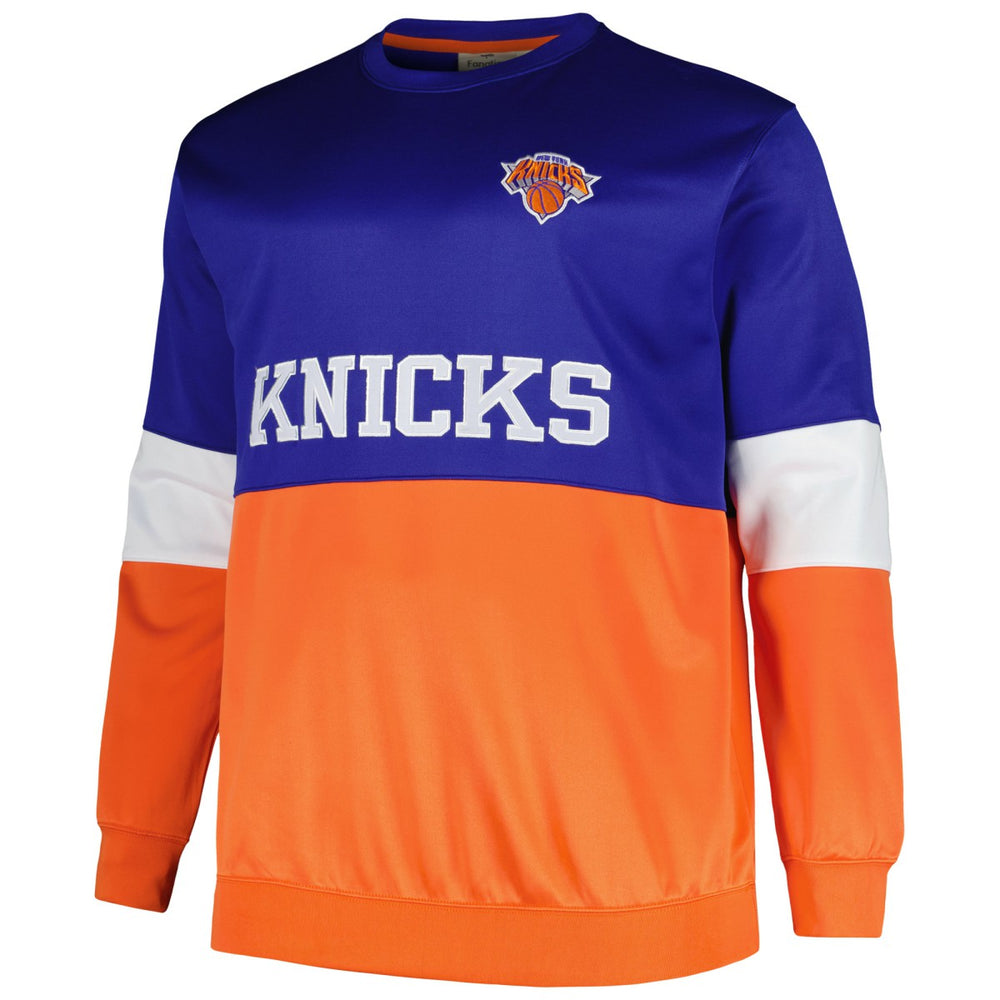 Fanatics - New York Knicks Big & Tall Split Pullover Sweatshirt - Blue/Orange
