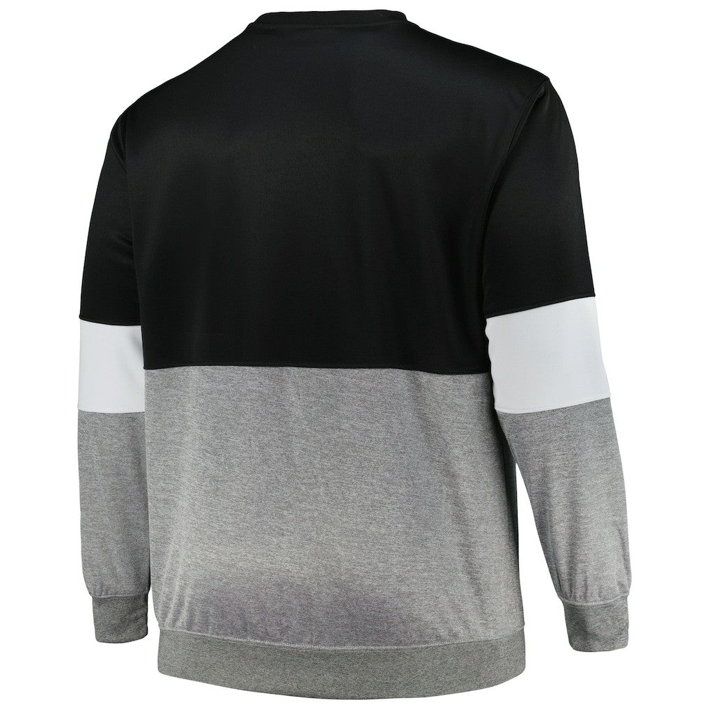Fanatics - Brooklyn Nets Big & Tall Split Pullover Sweatshirt - Black/Heather Gray