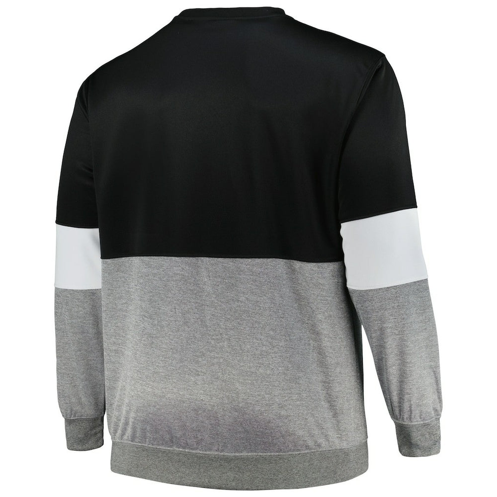 Fanatics - Brooklyn Nets Big & Tall Split Pullover Sweatshirt - Black/Heather Gray