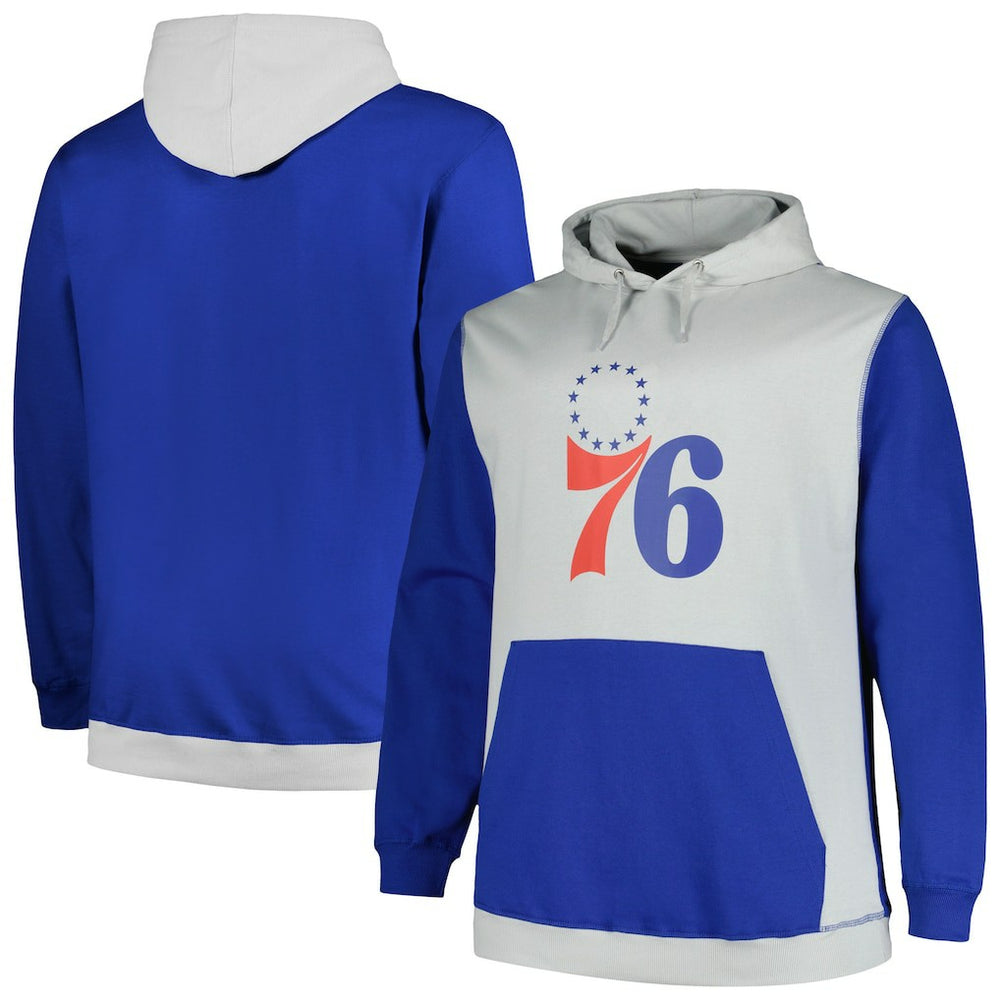 Fanatics - Philadelphia 76ers Big & Tall Primary Arctic Pullover Hoodie - Royal/Silver
