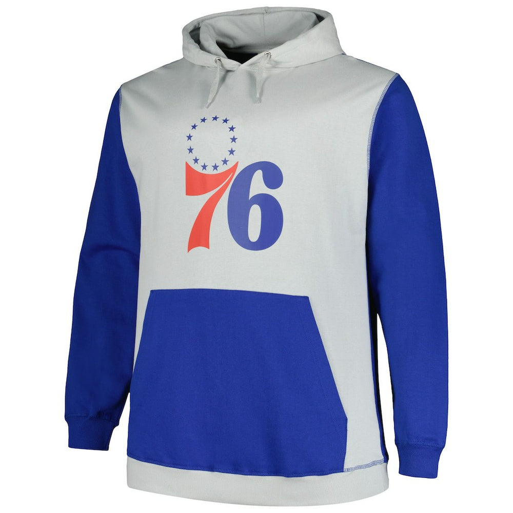 Fanatics - Philadelphia 76ers Big & Tall Primary Arctic Pullover Hoodie - Royal/Silver