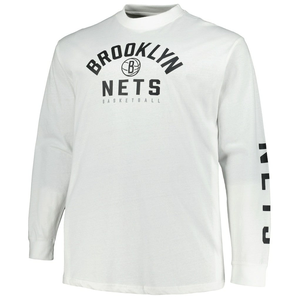 Fanatics - Brooklyn Nets Big & Tall Short Sleeve & Long Sleeve T-Shirt Set - Black/White