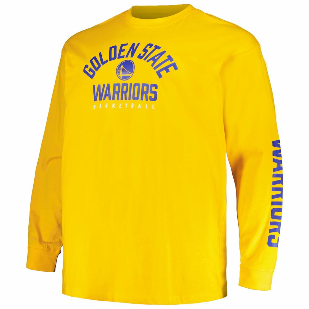 Fanatics - Golden State Warriors Big & Tall Short Sleeve & Long Sleeve T-Shirt Set - Royal/Gold