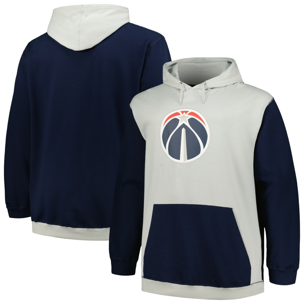 Fanatics - Washington Wizards Big & Tall Primary Arctic Pullover Hoodie - Navy/Silver